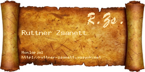 Ruttner Zsanett névjegykártya